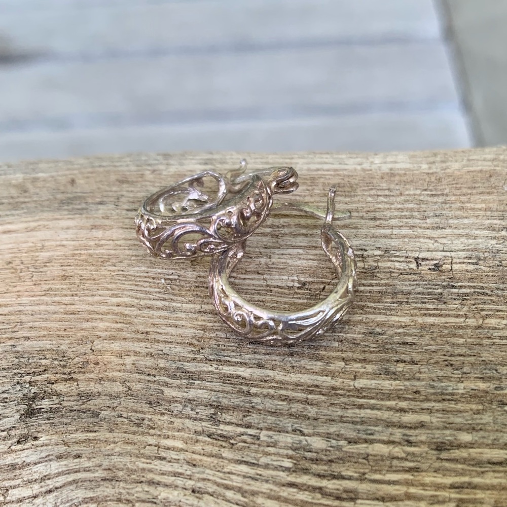 Floral tiny hoops